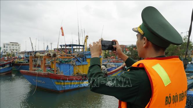 Bộ đội biên phòng tỉnh Gia Lai thường xuyên kiểm tra, ghi lại hình ảnh vị trí neo đậu của tàu cá 