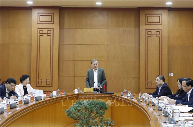 Tổng Bí thư Tô Lâm phát biểu. Ảnh: Thống Nhất – TTXVN