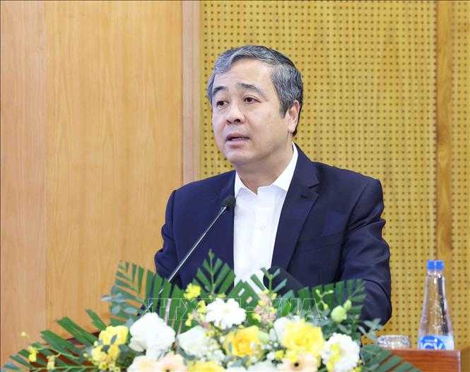 Đồng chí Ngô Đông Hải, Uỷ viên Trung ương Đảng, Phó Trưởng Ban Tuyên giáo và Dân vận Trung ương phát biểu tại hội nghị. Ảnh: Phương Hoa – TTXVN