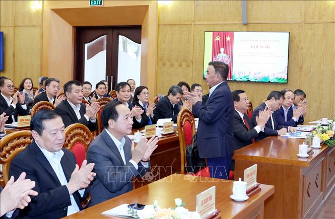 Thường trực Ban Bí thư Trần Cẩm Tú dự Hội nghị triển khai nhiệm vụ năm 2026 Ban Chỉ đạo 35 Trung ương. Ảnh: Phương Hoa - TTXVN