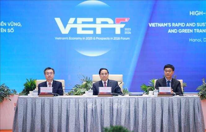 PM Pham Minh Chinh attends the forum. VNA Photo: Dương Giang