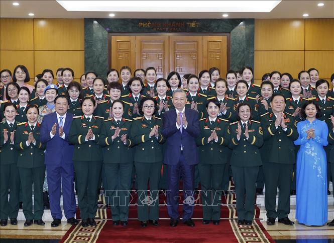 Tổng Bí thư Tô Lâm và các đại biểu. Ảnh: Thống Nhất – TTXVN