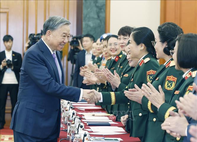 Tổng Bí thư Tô Lâm và các đại biểu. Ảnh: Thống Nhất – TTXVN