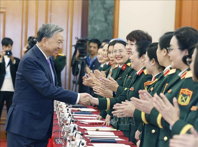 Tổng Bí thư Tô Lâm và các đại biểu. Ảnh: Thống Nhất – TTXVN