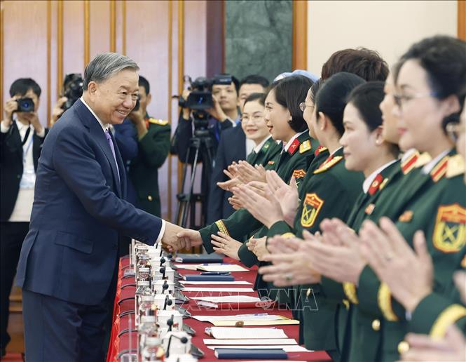 Tổng Bí thư Tô Lâm và các đại biểu. Ảnh: Thống Nhất – TTXVN