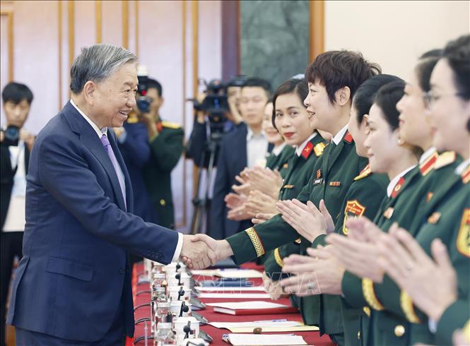 Tổng Bí thư Tô Lâm và các đại biểu. Ảnh: Thống Nhất – TTXVN