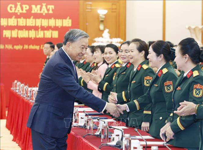 Tổng Bí thư Tô Lâm và các đại biểu. Ảnh: Thống Nhất – TTXVN