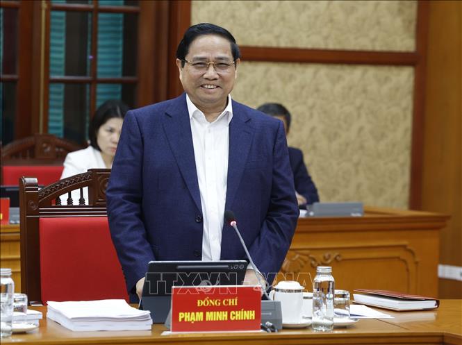 Thủ tướng Phạm Minh Chính phát biểu. Ảnh: Thống Nhất – TTXVN