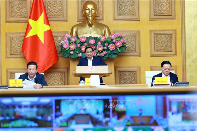 Thủ tướng Phạm Minh Chính chủ trì Phiên họp thứ 4 của Ban Chỉ đạo Trung ương về chính sách nhà ở và thị trường bất động sản. Ảnh: Dương Giang-TTXVN
