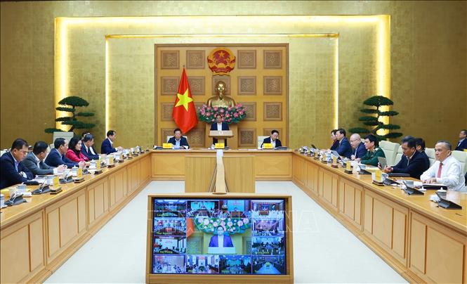 Thủ tướng Phạm Minh Chính chủ trì Phiên họp thứ 4 của Ban Chỉ đạo Trung ương về chính sách nhà ở và thị trường bất động sản. Ảnh: Dương Giang-TTXVN
