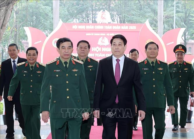 State President Luong Cuong attends the conference. VNA Photo
