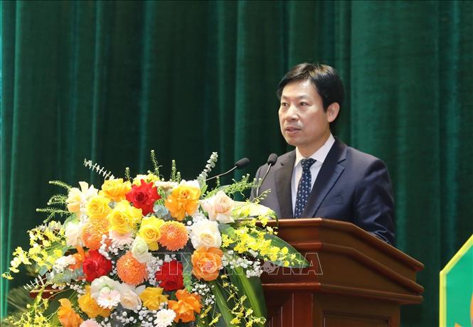 Phó Chủ tịch Trung ương Hội Nông dân Việt Nam Nguyễn Xuân Định phát biểu chỉ đạo Đại hội. Ảnh: Anh Tuấn – TTXVN