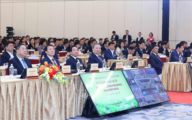 Tổng Bí thư Tô Lâm và các đại biểu tham dự hội nghị. Ảnh: Phương Hoa - TTXVN