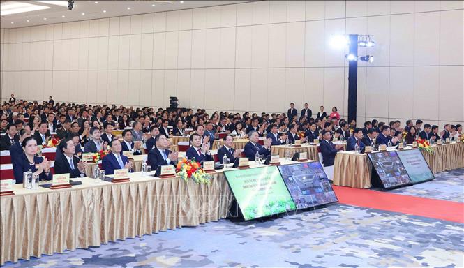 Tổng Bí thư Tô Lâm và các đại biểu tham dự Hội nghị toàn quốc tổng kết công tác Tuyên giáo và Dân vận năm 2025, triển khai nhiệm vụ năm 2026. Ảnh: Phương Hoa - TTXVN