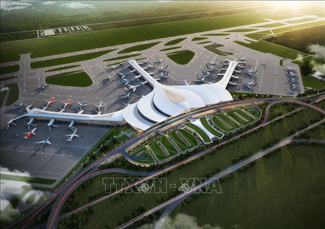 An aerial view of the Long Thanh International Airport in Dong Nai province. VNA Photo