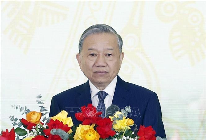 Tổng Bí thư Tô Lâm phát biểu. Ảnh: Thống Nhất - TTXVN