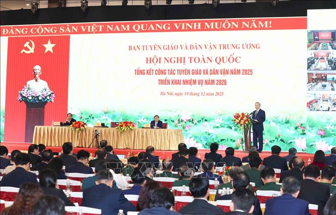 Tổng Bí thư Tô Lâm phát biểu chỉ đạo hội nghị. Ảnh: Phương Hoa - TTXVN