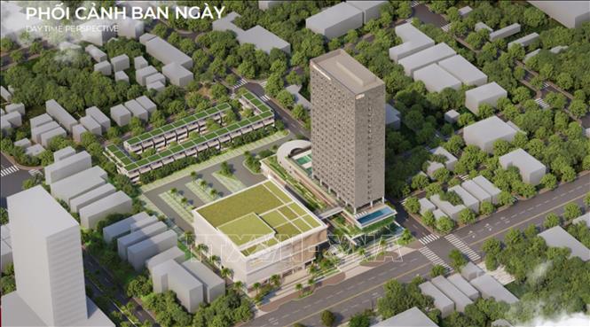 Phối cảnh tổng thể Dự án Khu phức hợp Khách sạn Hilton Garden Inn tại Tây Ninh. Ảnh: Giang Phương – TTXVN