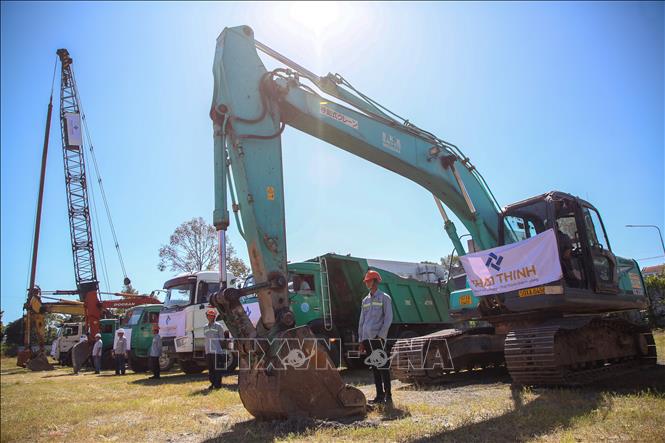 Dự án Khu phức hợp Khách sạn Hilton Garden Inn được khởi công xây dựng tại trung tâm phường Tân Ninh, tỉnh Tây Ninh. Ảnh: Giang Phương – TTXVN