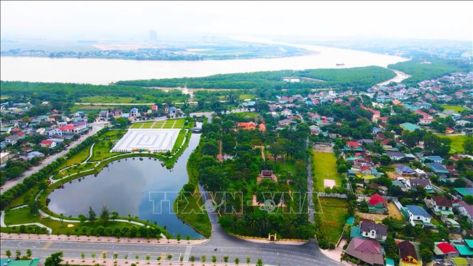 Quần thể Khu lưu niệm Nguyễn Du tại xã Tiên Điền. Ảnh: Hữu Quyết - TTXVN