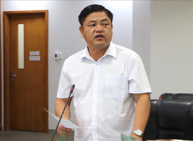 Ông Vũ Ngọc Đăng, Chi cục Trưởng Chi cục Phát triển nông thôn, Sở Nông nghiệp và môi trường, TP. Hồ Chí Minh chia sẻ tại hội nghị. Ảnh: Huyền Trang - TTXVN