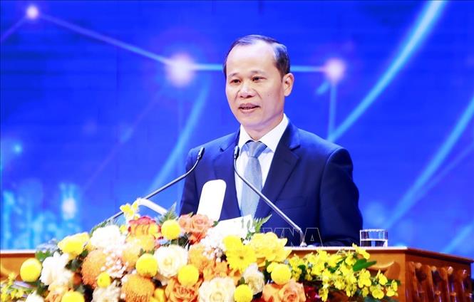 Đồng chí Mai Sơn, Phó Chủ tịch Thường trực UBND tỉnh Bắc Ninh phát biểu tại buổi lễ. Ảnh: Đồng Thúy-TTXVN