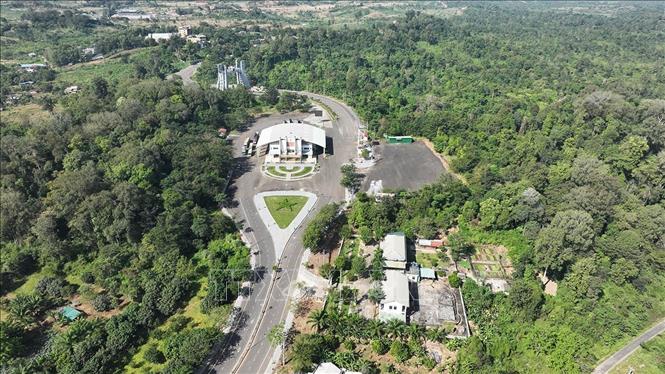 Cửa khẩu quốc tế Lệ Thanh, xã IA Dom, tỉnh Gia Lai. Ảnh: Vũ Sinh - TTXVN