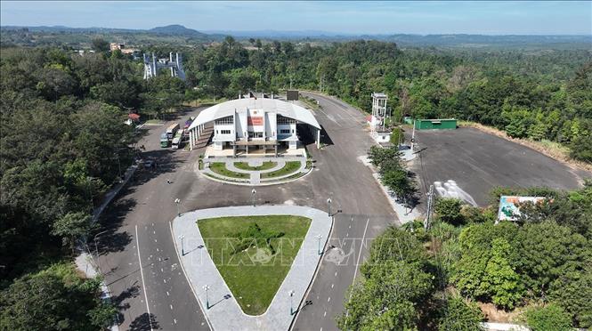 Cửa khẩu quốc tế Lệ Thanh, xã IA Dom, tỉnh Gia Lai. Ảnh: Vũ Sinh - TTXVN