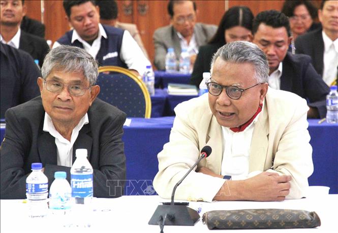 Các đại biểu tham gia thảo luận tại diễn đàn. Ảnh: Hoàng Minh- PV TTXVN tại Campuchia 