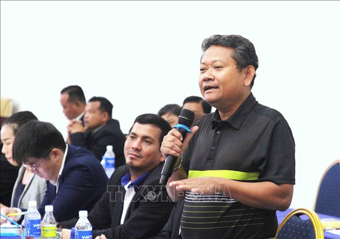 Các đại biểu tham gia thảo luận tại diễn đàn. Ảnh: Hoàng Minh- PV TTXVN tại Campuchia