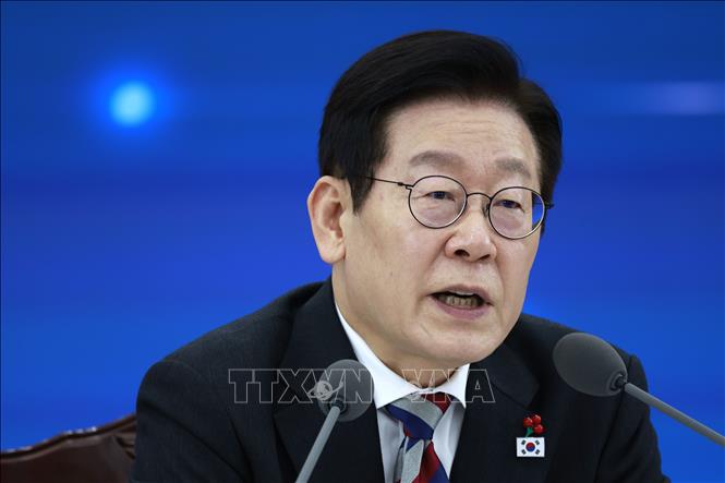 Tổng thống Hàn Quốc Lee Jae Myung phát biểu tại Seoul, Hàn Quốc, ngày 18/12/2025. Ảnh: Yonhap/TTXVN