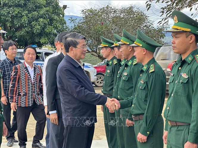 Phó Chủ tịch Quốc hội Nguyễn Đức Hải thăm Đồn Biên phòng Ga Ry (xã biên giới Hùng Sơn, thành phố Đà Nẵng). Ảnh: Khoa Chương - TTXVN