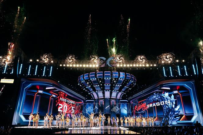 Đêm chung kết Miss Cosmo 2025. Ảnh: TTXVN phát