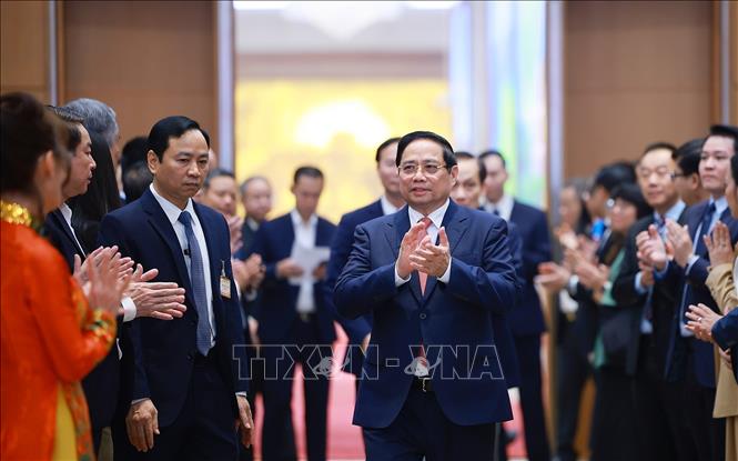 Prime Minister Pham Minh Chinh attends the conference. VNA Photo: Dương Giang