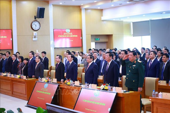 Thủ tướng Phạm Minh Chính dự Hội nghị Tổng kết công tác năm 2025 và triển khai nhiệm vụ năm 2026 của Bộ Xây dựng. Ảnh: Dương Giang-TTXVN
