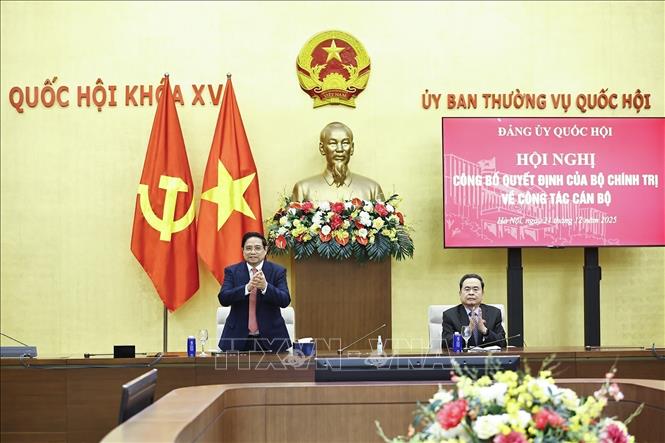 Prime Minister Pham Minh Chinh attends the conference. VNA Photo: Doãn Tấn