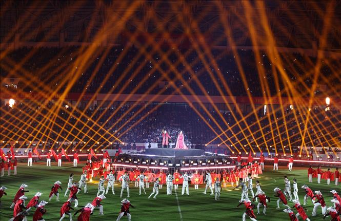 Chương trình nghệ thuật trong lễ khai mạc. Ảnh: Thanh Tùng - TTXVN 