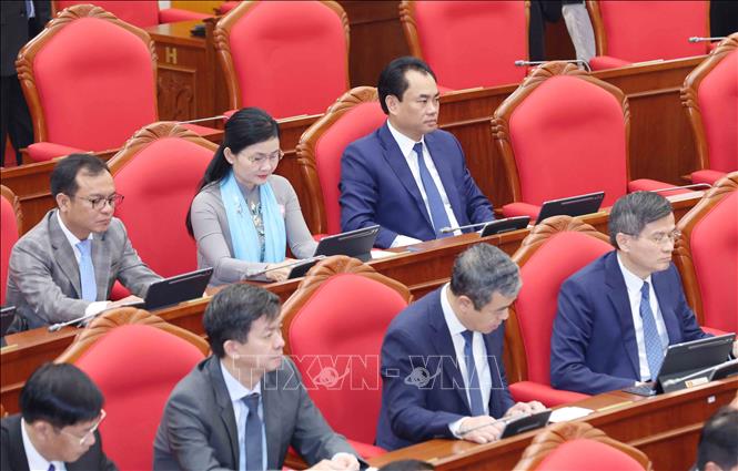 Các đại biểu dự khai mạc Hội nghị lần thứ 15 Ban Chấp hành Trung ương Đảng khóa XIII. Ảnh: Phương Hoa - TTXVN