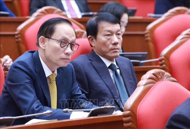 Các đại biểu dự khai mạc Hội nghị lần thứ 15 Ban Chấp hành Trung ương Đảng khóa XIII. Ảnh: Thống Nhất - TTXVN