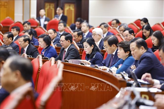 Các đại biểu dự khai mạc Hội nghị lần thứ 15 Ban Chấp hành Trung ương Đảng khóa XIII. Ảnh: Doãn Tấn - TTXVN