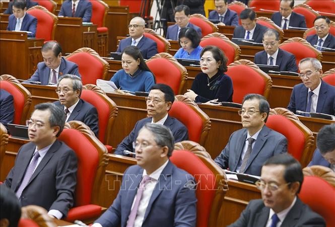 Các đại biểu dự khai mạc Hội nghị lần thứ 15 Ban Chấp hành Trung ương Đảng khóa XIII. Ảnh: Doãn Tấn - TTXVN