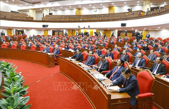 Các đại biểu dự khai mạc Hội nghị lần thứ 15 Ban Chấp hành Trung ương Đảng khóa XIII. Ảnh: Doãn Tấn - TTXVN