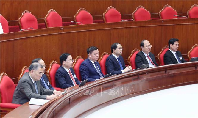 Các đại biểu dự khai mạc Hội nghị lần thứ 15 Ban Chấp hành Trung ương Đảng khóa XIII. Ảnh: Phương Hoa - TTXVN