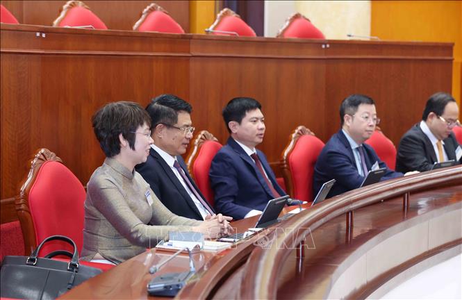 Các đại biểu dự khai mạc Hội nghị lần thứ 15 Ban Chấp hành Trung ương Đảng khóa XIII. Ảnh: Phương Hoa - TTXVN