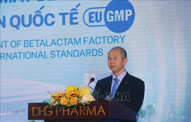 Ông Osamu Fujimorii, Tổng Giám đốc Điều hành DHG Pharma, phát biểu khai mạc. Ảnh: Ngọc Thiện- TTXVN.