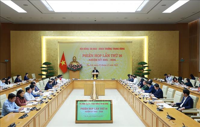 Phiên họp lần thứ 16 của Hội đồng Thi đua - Khen thưởng Trung ương. Ảnh: Dương Giang-TTXVN
