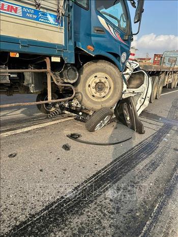 Hiện trường vụ tai nạn. Ảnh: TTXVN phát