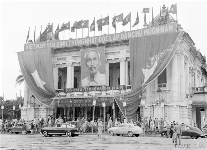 Nhà hát lớn Hà Nội nơi diễn ra kỳ họp thứ 4, Quốc hội khóa I (20/3/1955). Ảnh: TTXVN