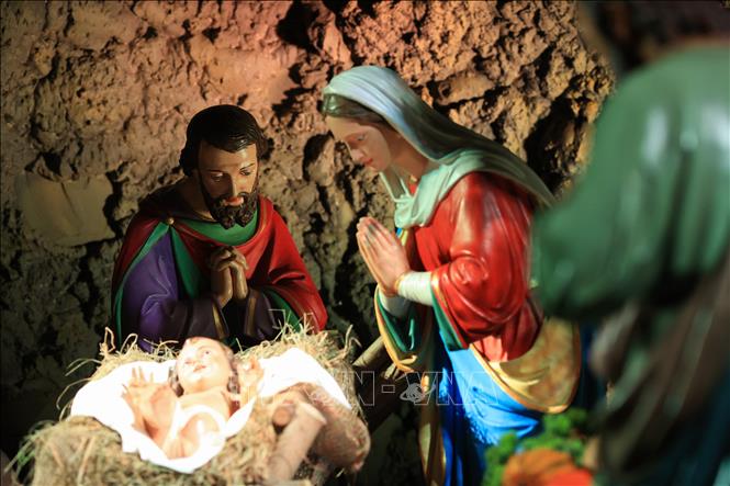 Trang hoàng đón Giáng sinh tại Katowice, Ba Lan. Ảnh: PAP/TTXVN