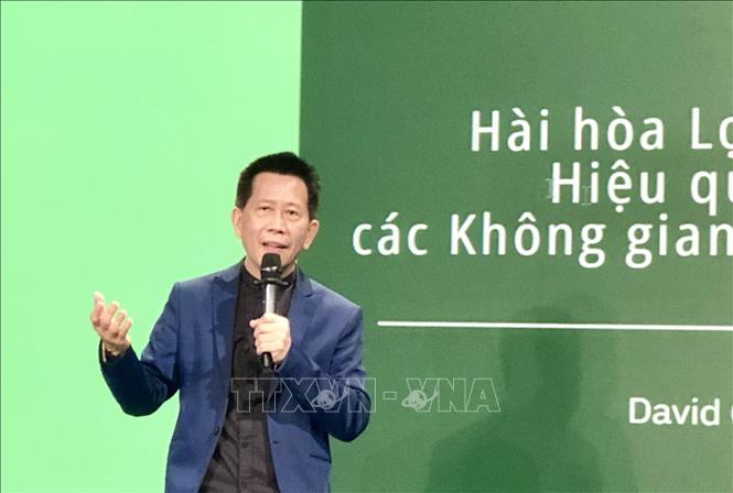Kiến trúc sư David Ching, Phó Chủ tịch Janus Capital Việt Nam, phát biểu. Ảnh: Mỹ Phương – TTXVN. 